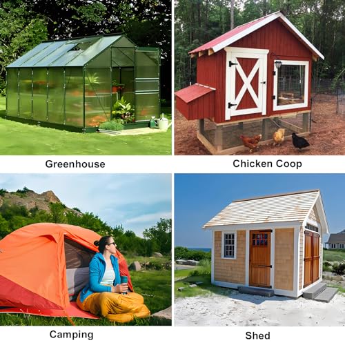 Solar Powered Fan, 8 Inch Install-Free, with 18W IP65 Portable Solar Panel, Cloudy Days Working Solar Fan for Air Circulation and Cooling in Greenhouse, Chicken Coop, Pet House, Attic, 14ft Long Cable