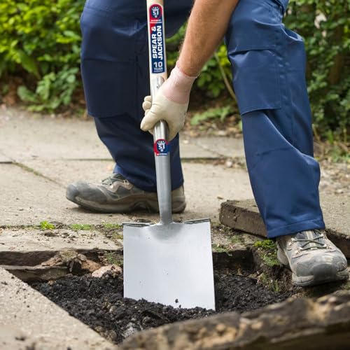 Spear & Jackson Neverbend Professional Treaded Digging Spade – Heavy-Duty Forged Carbon Steel Garden Spade for Tough Soil and Precision Digging - style: Treaded Digging Spade