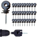 Electric Fence Insulator Screw-in Insulator Fence Ring Wood Post Insulator with Insulator Socket Tool for Animal Husbandry Electronic System (Electric Fence Insulator - 30PCS) - style: Electric Fence Insulator - 30PCS