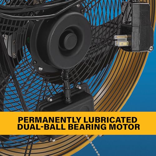 CAT fans - 18"-Blade Indoor/Outdoor IPX4 Weatherproof High-Velocity Wall Mounted Shroud Fan, 4,000 CFM, 3-Speed - For Industrial, Commercial, & Residential Use, cETL Certified (HVOD-18S-NG)