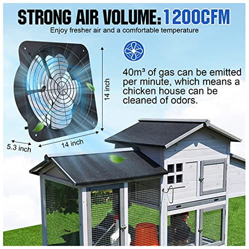 ECO-WORTHY 25W Solar Powered Attic Ventilator Gable Roof Vent Fan with 30W Foldable Panel - Fans for Home Attic, Greenhouse, RV or Outdoor, Ready-to-Use Fan,