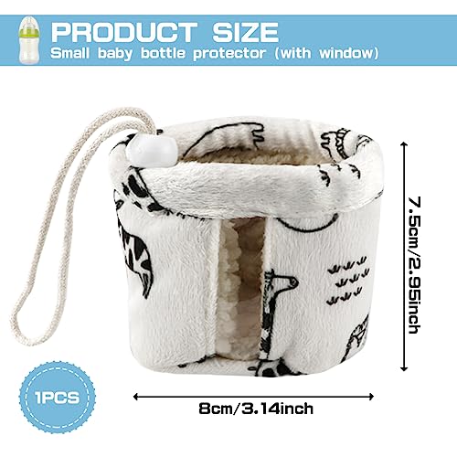 Baby Bottle Sleeve Infant Milk Bottle Pouch Thermal Cover Washable Anti Drop Baby Feeding Bottle Holder Glass Nursery Bottles Insulator Cover (Small,for 150ml bottles)