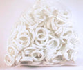 50 Pack Spiral ID Chicken Poultry Leg Bands (Size 11, White)