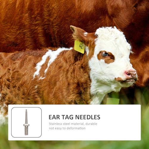 Ear Tag Needles 10 Pack 1.25 in Livestock Ear Tag Needle Replacement Pins for Cattle Pig Sheep Applicator Farm Ranch Handling Supplies