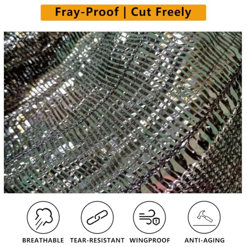 POYEE 50% Black Shade Cloth Roll 6x100 ft | Cuttable Sunblock UV Resistant Sun Shade Cover Fabric for Plants Heat Protection Garden Greenhouse Vegetable Kennel Patio - color: Black-50%