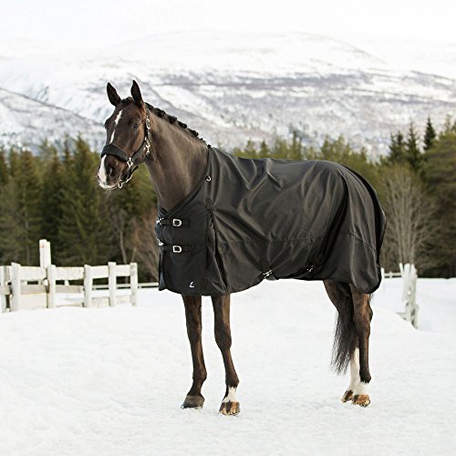 HORZE Nevada 1200D Waterproof Turnout Sheet - Black - Size: 57 - size: 56 in