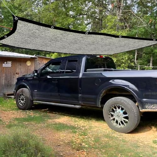 10×12FT Shade Cloth-80% Aluminum Sunblock Neting,Durable Mesh Tarp with Grommets,Shade Cloth for Garden,Car, Outdoor Pergola,Greenhouse,Chicken Coop and Dog Kennel(Silver) - size: 10×12FT