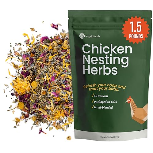 MagJo Chicken Nest Box Herbs, Bulk 1.5 pounds, Aromatic and Refreshes the Coop - size: 1.5 Pounds