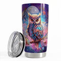 SANDJEST Owl Tumbler 20oz Stainless Steel Insulated Tumblers Coffee Travel Mug Cup Owls Gifts for Women Girls Gift for Birthday Christmas - color: Owl