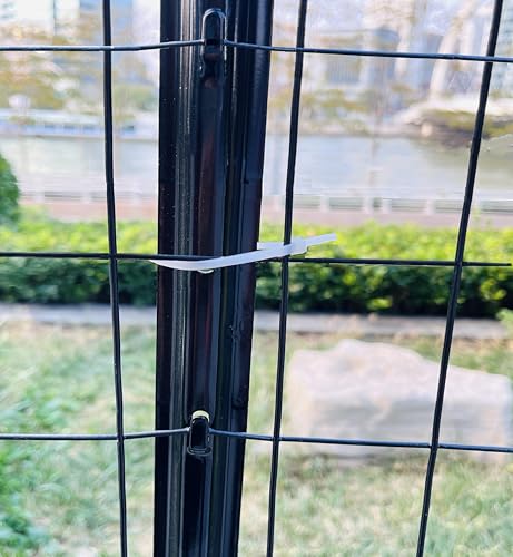 3 Feet Metal Fence Post Black, Pack of 10, for 24 Inch High Garden Welded Wire Fence U-Channel Steel Garden Post - color: Black, size: 3',10 PCS
