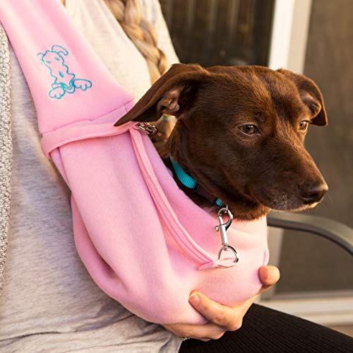 iPrimio Reversible Pet Sling Carrier for Cats and Dogs, Hands Free, Grey | Hands free reversible sling for small cats and dogs. Soft padded pouch with an adjustable shoulder strap for walks or trips.