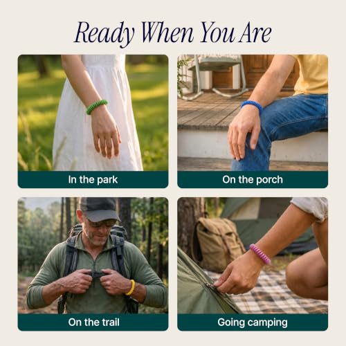 SoulSation 50 Pack Mosquito Repellent Bracelets, DEET-Free for Kids & Adults, Individually Wrapped Bands - size: 1 Count (Pack of 50)