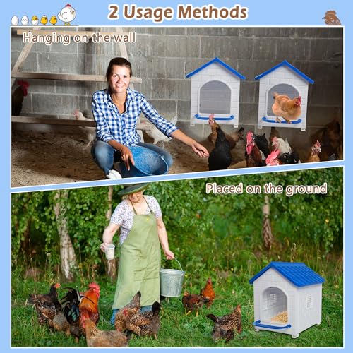 Nesting Boxes for Chicken, Plastic Single Compartment Chicken Nesting Box | for Laying Eggs for Hens, Ducks and Poultry - Blue - color: Blue