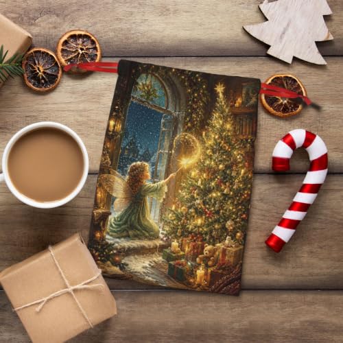 KzgtY Christmas Eve Angel 2PCS Gift Bags with Drawstring, 16 x 12 Inch Reusable Present Sacks for Christmas,Brithday, Holidays,Parties & Gift Packaging - color: Christmas Eve Angel