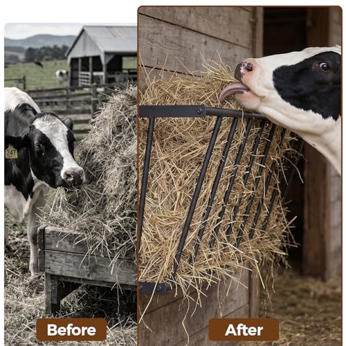 Lesolar Hay Feeder for Goats,40''Length/25 Gallon Hay Rack | Goat Hay Rack,Large Capacity Hay Rack for Goats,Wall Blanket Holder,Hay Holder