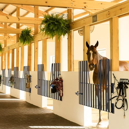 Zonon Horse Stall Door Guards 48" W x 42" H Heavy Duty Steel Yoke Design Stall Gates for Horses or Barns Accessories and Guard