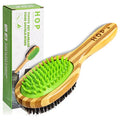 Short Hair Dog Brush for Detangling and Shedding Coats, Silicone Pet Brushing Comb, Massage, Blood Circulation, Gentle on Sensitive Skin, Gift for Dog Lovers | Boar Bristles Dog Brush for Short Haired Dogs,Silicone Pet Massage Bath Brush,Gentle on Sensiti