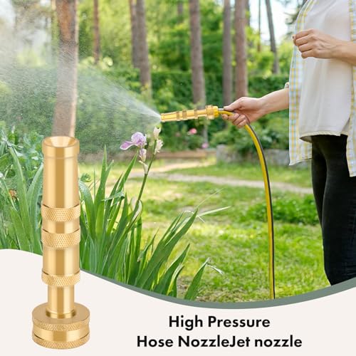 Twinkle Star High Pressure Garden Hose Nozzle, 3/4" GHT, 1 Pack | Hose Sprayer Nozzle, For Car Wash, Extra 6 Rubber Washers - color: Nozzle Twist 1 Pack