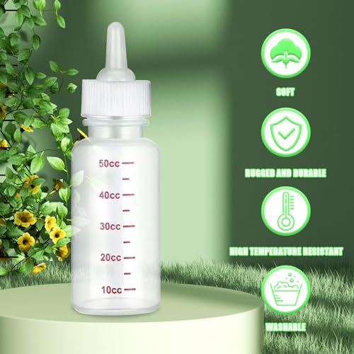 Suxgumoe Pet Feeding Bottle Set, Feeding Silicone Nipple with Bottle and Syringes, Reusable Pet Nursing Kits Feeding Tools for Rabbits, Small Animals (17pcs Pet Nursing Kit with Bottles) - color: 17pcs Pet Nursing Kit with Bottles