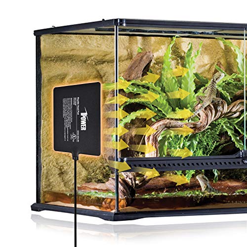 iPower 6 by 8-Inch 8 Watt Reptile Heat Pad Under Tank Terrarium Warmer Heat Mat for Small Animals - color: Black-1 Pack, size: 6" X 8", style: Heat Pad - New