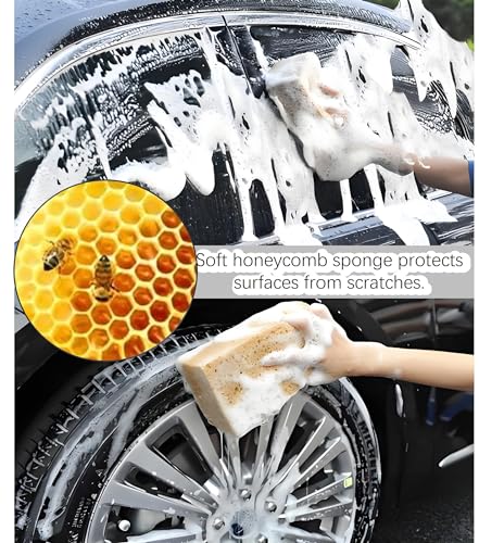 Car Wash Sponges, Extra Soft Coral, 8.3x4.38x2.8 inches,