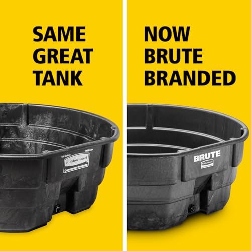 Rubbermaid Commercial Products Stock Tank 300-Gallons Structural Foam Heavy Duty Container for Livestock/Animal/Cattle Feed & Water Outdoor Homemade Pool/Hot Tub/Bathtub & Pet Cleaning/Dog Wash - size: 300 Gallon
