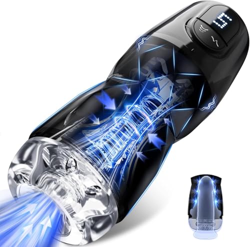 Masturbador para Hombre Male Milking Machine Male Masterburbatar with APP Control, Strong Vacuum Pump & 5 Sucking 9 Vibrating YA21