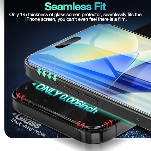 3 Pack Flexible Film Screen Protector for iPhone 16, Non-breakable Soft TPU Hydrogel Film for iPhone 16 Screen Protector Film (NOT Glass) - size: iPhone 16