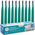 MED PRIDE Disposable Surgical Scalpels, Sterile, #10 Steel Blade, 10-Pack - style: #10