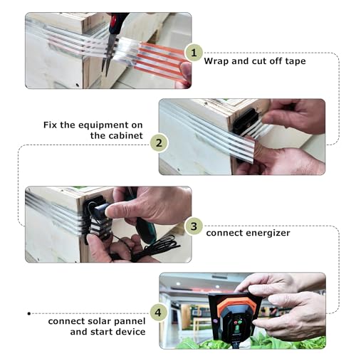Slug Fence, Electric SnailStop Fence for Keep Snails Away from Raised Beds, Battery Power with Solar Panel, Animal and Environmentally Friendly