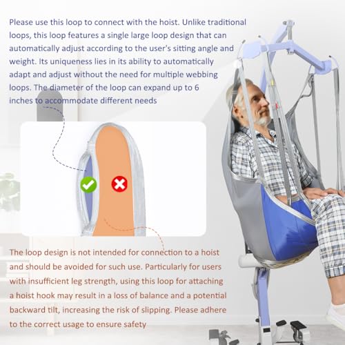 EZ Assistive Patient Lift Sling,Divided Leg Sling with Low or High Back, Lift Sling for Transfer and Positioning and Lifting, 500lb Weight Capacity (Small-Low Back) - size: Small-Low Back