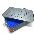 Instrument Sterilization Tray Box with Silicone mat 300mm*195mm*65mm Disinfection Sterilization ultrasonic Basket case ultrasonic Cleaning Washing Sterilization Trays opthalmic ENT