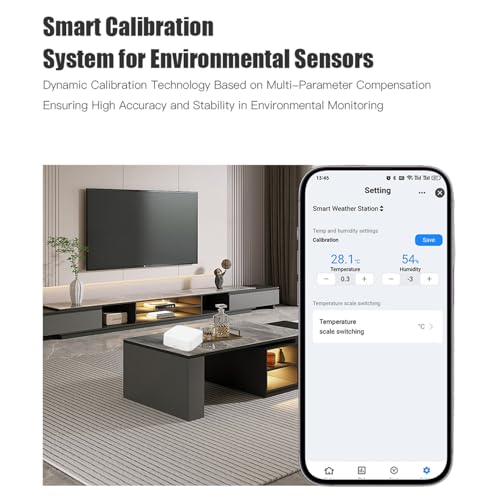 WiFi Hygrometer Thermometer Indoor Outdoor: Smart Temperature and Humidity Sensor with App Notification and Data Storage, 150m Range, Compatible with Alexa, 4 Sensors +1 Base Station - color: 1Base Station+4 Sensors