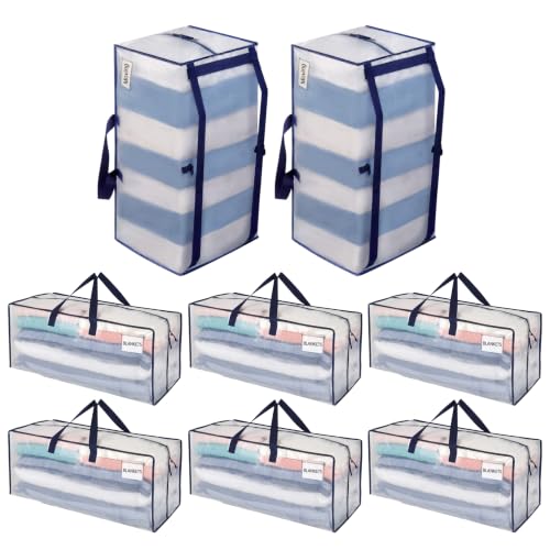 VENO 8 Pack Heavy Duty Moving Bags with Backpack Straps, Zippers & Handles, Extra Large Packing Bags for College Dorm Essentials, Moving Supplies Alternative to Cardboard Moving Boxes - color: Clear, size: 8 Pack