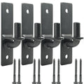 Wall Mount 4 Pack Gate Hinge Black, Sturdy Fence Post Chain Link Hinges with 5/8 Pin - color: Black（4）