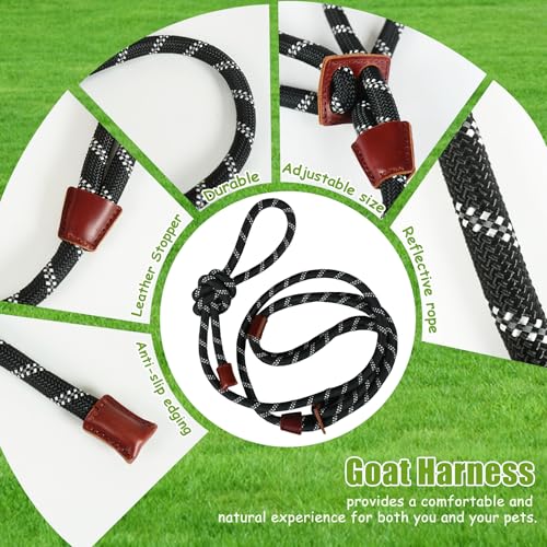 Goat Harness & Leash, Adjustable Step-in Sheep Harness, Goat Accessories, Livestock Halter Supplies for Goats and Sheep (Extra Large) - size: Extra Large