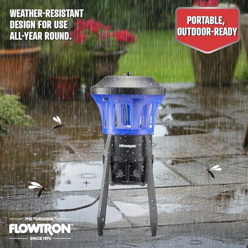 Flowtron Outdoor UV Fan Bug Trap, 1/2 Acre Coverage, ETL Certified | Quiet insect control for patios, decks, and yards; compatible with Octenol attractant for added mosquito protection.