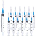 100 Pack 3ml 23Ga Lab Syringe Tools with Measurement, Individually Packed - style: 100 pack - 3ml 23 gauge