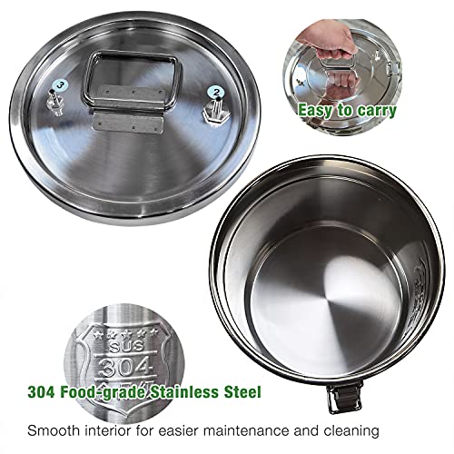 Milking Machine Accessory Stainless Steel Milk Bucket (12L) | Hantop UnitedFarm - size: 12L