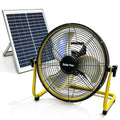 14 Inch Solar Powered Fan,360 Vertical Tilt Rechargeable Floor Fan,for Outside,Travel,Chicken Coop,Dog House,Shed,Greenhouse,Camping,Portable,Quiet