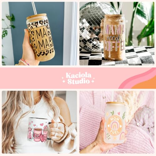 Kaciola 10 Sheets UV DTF Cup Wraps for 16 oz- Mama Theme UV DTF Stickers, 1 Sheet Mysterious Pattern Transfer, Rub on Transfers Stickers for 16 oz Libbey Glasses Crafting - style: Mama