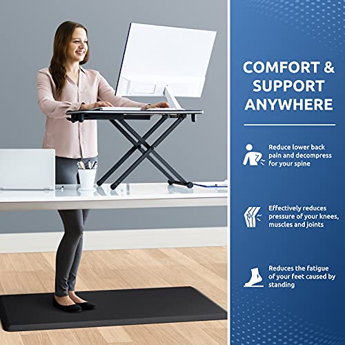 Kitchen Mat Cushioned Anti Fatigue Rug Standing and Comfort Floor Mats | Water-Resistant, Non-Slip, Easy to Clean Comfort Floor Mat for Kitchen, Sink & Office, Multiple Colors & Sizes, 17.3"x39" - color: Black, size: 39"L x 17.3"W x 0.5"Th