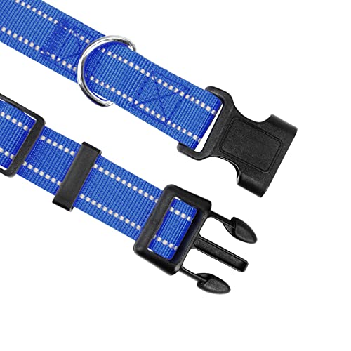 10 Pack Reflective Goat Collars with Bells, Adjustable for Sheep | Goat Bells for Collars, Reflective Nylon Straps, 13.7-20.5 in Adjustable Fit, Quick-Release Buckles, For Goats & Sheep