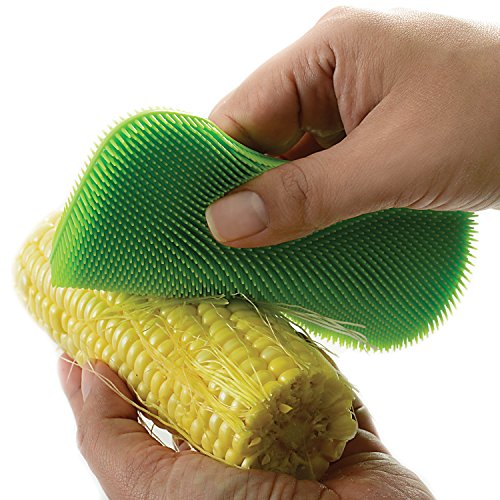 Norpro Silicone Bowtie Dish Brush - color: Green