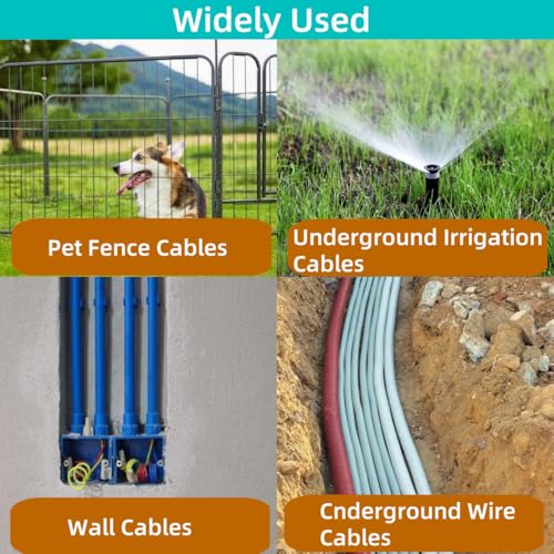 Underground Wire Locator, Wire Tracer with Earphone and Battery, Up to 3 Feet Deep and 1,640 Feet Long, Cable Tester for Dog Fence Cables Irrigation Control Wires