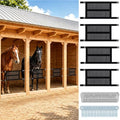Zonon 4 Pack 29" x 20" Breathable Mesh Stall Guards for Horses | Small Stall Door Barrier with Adjustable Straps and Hardware, Mini Gate Guard for Pony, Foal, Barns and Stables