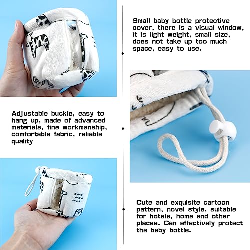 Baby Bottle Sleeve Infant Milk Bottle Pouch Thermal Cover Washable Anti Drop Baby Feeding Bottle Holder Glass Nursery Bottles Insulator Cover (Small,for 150ml bottles)