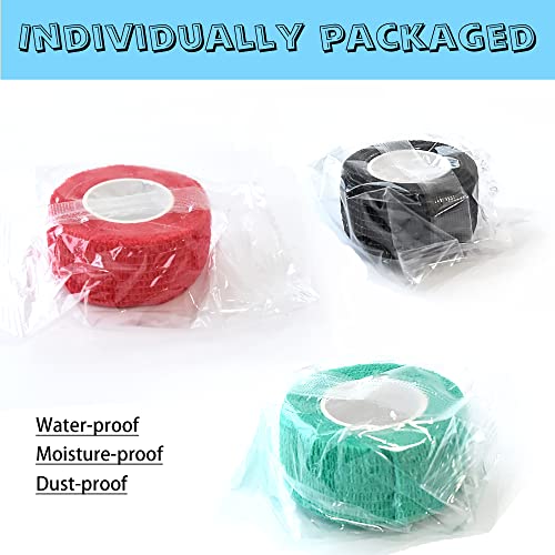 8 Pack 1 in x 5 Yards Cohesive Wrap Self Adhesive Bandage Wrap Elastic Self Adherent Bandage Self Stick Vet Tape for Athletic, Wrist, Ankle, Knees, Pets (Dark Purple) - color: Dark Purple, size: 1 Inch