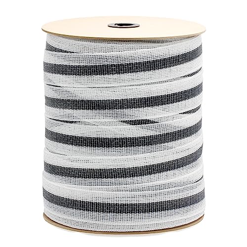 Electric Fence Poly Tape Horse Fencing Tape 656 Feet 200m, 2 Inch 50mm Width, 12 x 0.18mm Stainless Steel Conductors, White and Gray | 12 x 0.18mm stainless steel conductors, 200m length, white & gray durable tape for horse fencing
