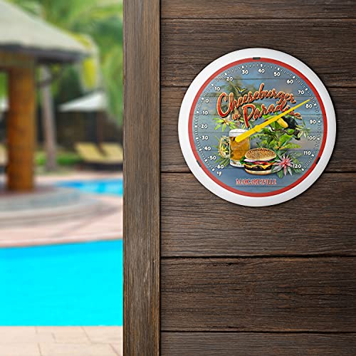 La Crosse 104-67667MV-INT 13.25-inch Cheeseburger in Paradise Margaritaville Analog Dial Thermometer